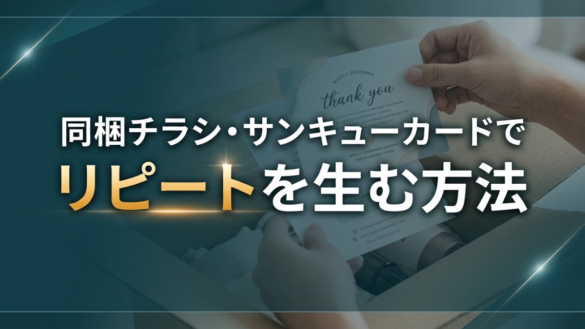 同梱チラシ・サンキューカードでリピートを生む方法