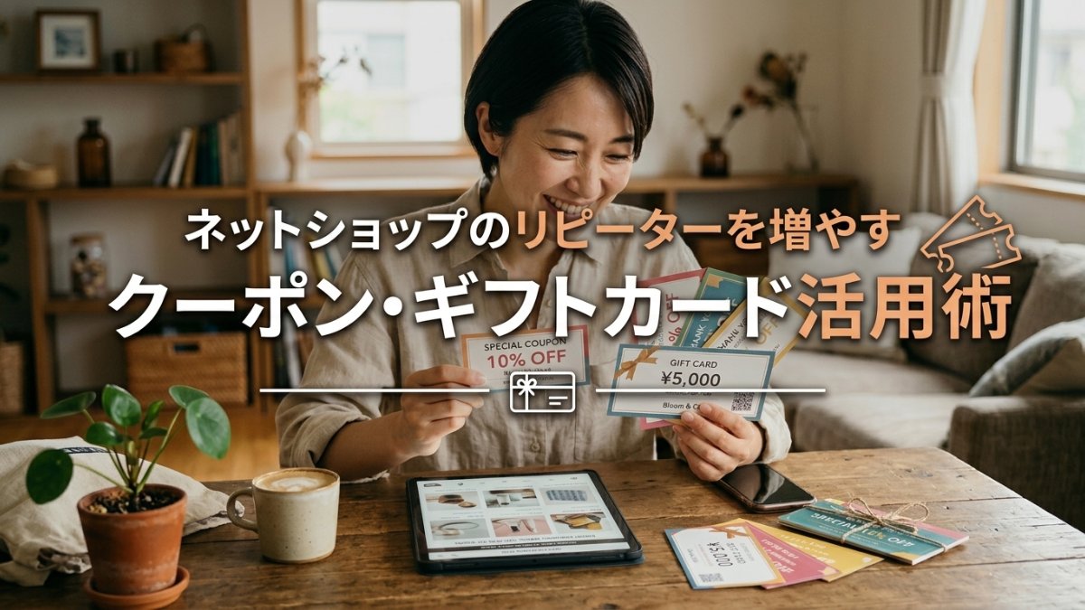 ネットショップのリピーターを増やすクーポン・ギフトカード活用術